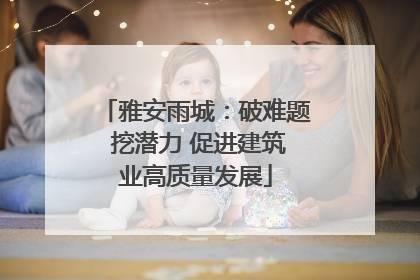 雅安雨城：破难题 挖潜力 促进建筑业高质量发展