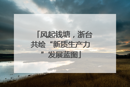 风起钱塘，浙台共绘“新质生产力”发展蓝图