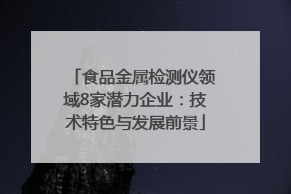 食品金属检测仪领域8家潜力企业：技术特色与发展前景