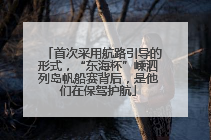 首次采用航路引导的形式，“东海杯”嵊泗列岛帆船赛背后，是他们在保驾护航