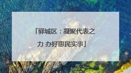 驿城区：凝聚代表之力 办好惠民实事