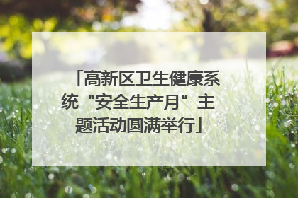 高新区卫生健康系统“安全生产月”主题活动圆满举行