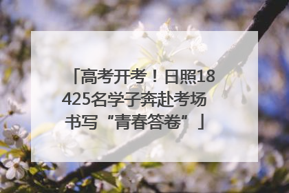 高考开考！日照18425名学子奔赴考场书写“青春答卷”