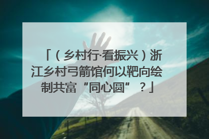 （乡村行·看振兴）浙江乡村弓箭馆何以靶向绘制共富“同心圆”？