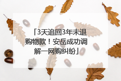 3天追回3年未退购物款！安岳成功调解一网购纠纷