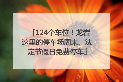 124个车位！龙岩这里的停车场周末、法定节假日免费停车