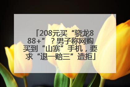 208元买“骁龙888+”？男子称网购买到“山寨”手机，要求“退一赔三”遭拒
