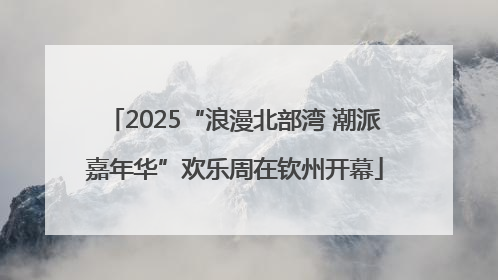 2025“浪漫北部湾 潮派嘉年华”欢乐周在钦州开幕