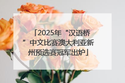 2025年“汉语桥”中文比赛澳大利亚新州预选赛冠军出炉