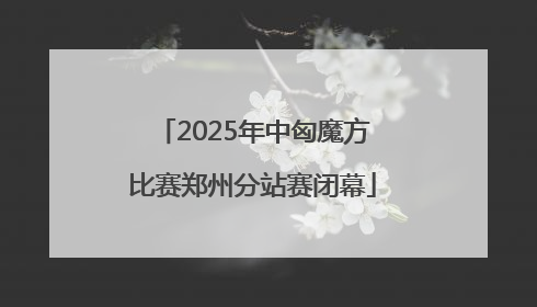 2025年中匈魔方比赛郑州分站赛闭幕