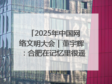 2025年中国网络文明大会｜董宇辉：合肥在记忆里很遥远也很亲切