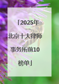 2025年北京十大律师事务所前10榜单