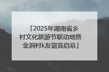 2025年湖南省乡村文化旅游节联动地暨金洞村k友谊赛启幕
