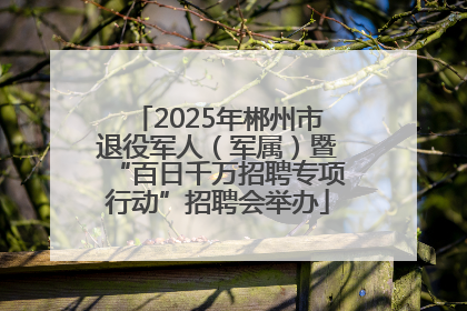 2025年郴州市退役军人（军属）暨“百日千万招聘专项行动”招聘会举办