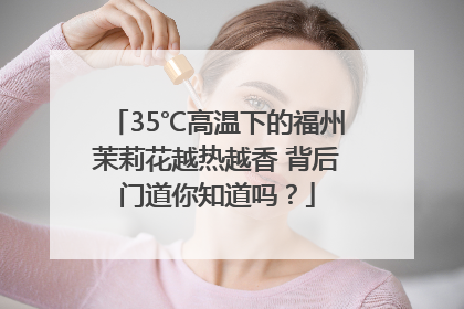 35℃高温下的福州茉莉花越热越香 背后门道你知道吗？