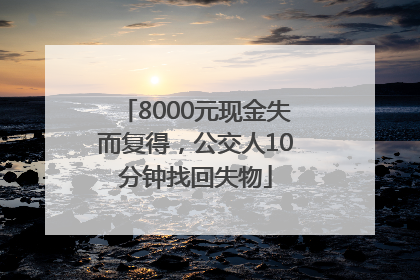 8000元现金失而复得，公交人10分钟找回失物