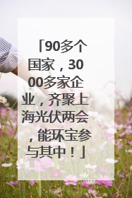90多个国家，3000多家企业，齐聚上海光伏两会，能环宝参与其中！